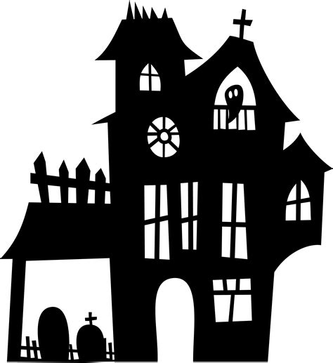 Printable Haunted House Silhouette